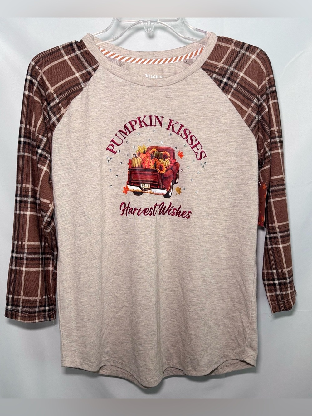 Magical Season Fall Tshirt “Pumpkin Kisses Harvest Wishes” New with Tag 🍁🍂